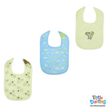 Baby Bibs Pk Of 3 Monkey & Cloud Monkey Print | Little Darling