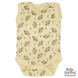 Baby Bodysuit Pk Of 3 Sleeveless Monkey & Cloud | Little Darling