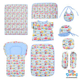 Baby 10 Pcs Gadda Set Truck & Car Print | Little Darling