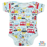 Baby Bodysuit Pk Of 3 Half Sleeve Truck & Car | Little Darling