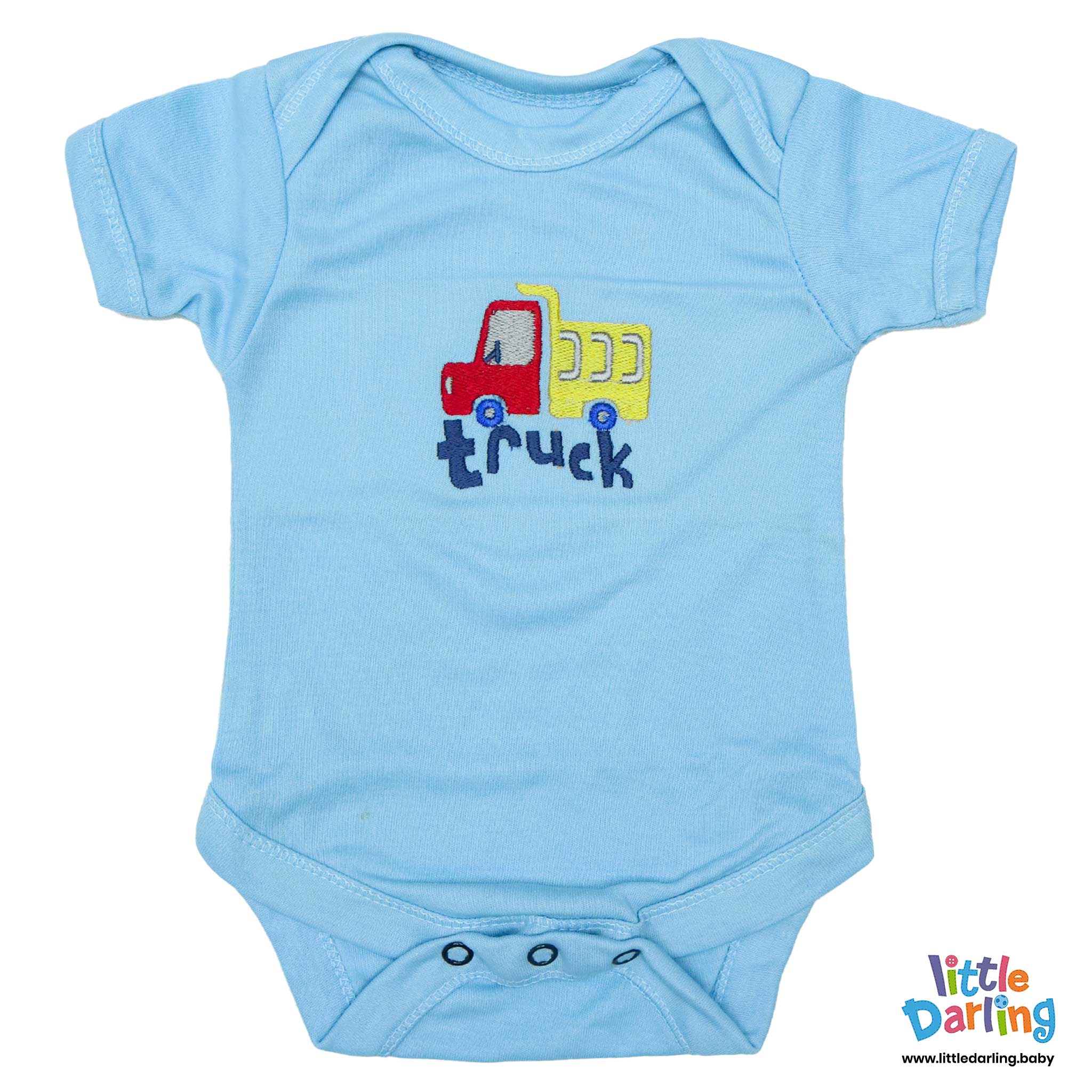 Baby Bodysuit Pk Of 3 Half Sleeve Truck & Car by Little Darling
