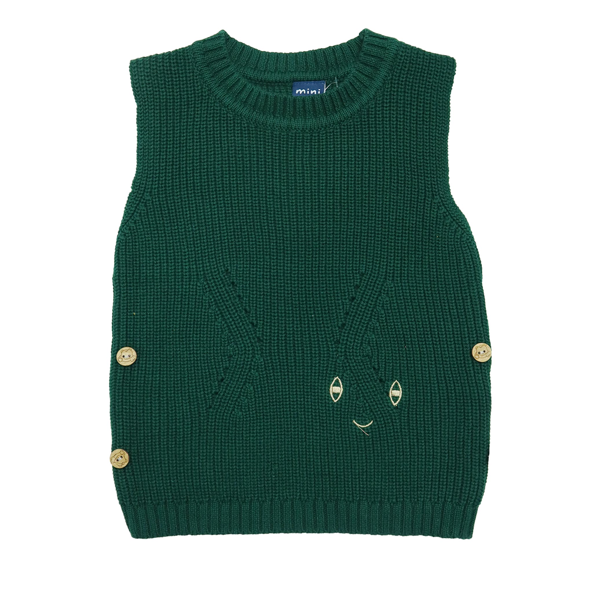 Sweater Sleeveless Green Color by Little Darling