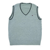 Sweater V-Neck-Sleeveless Grey Color | Little Darling