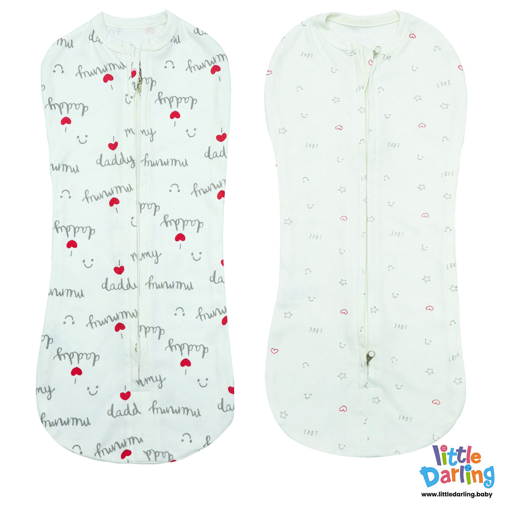 Baby Swaddle Mummy Daddy Print By Little Darling