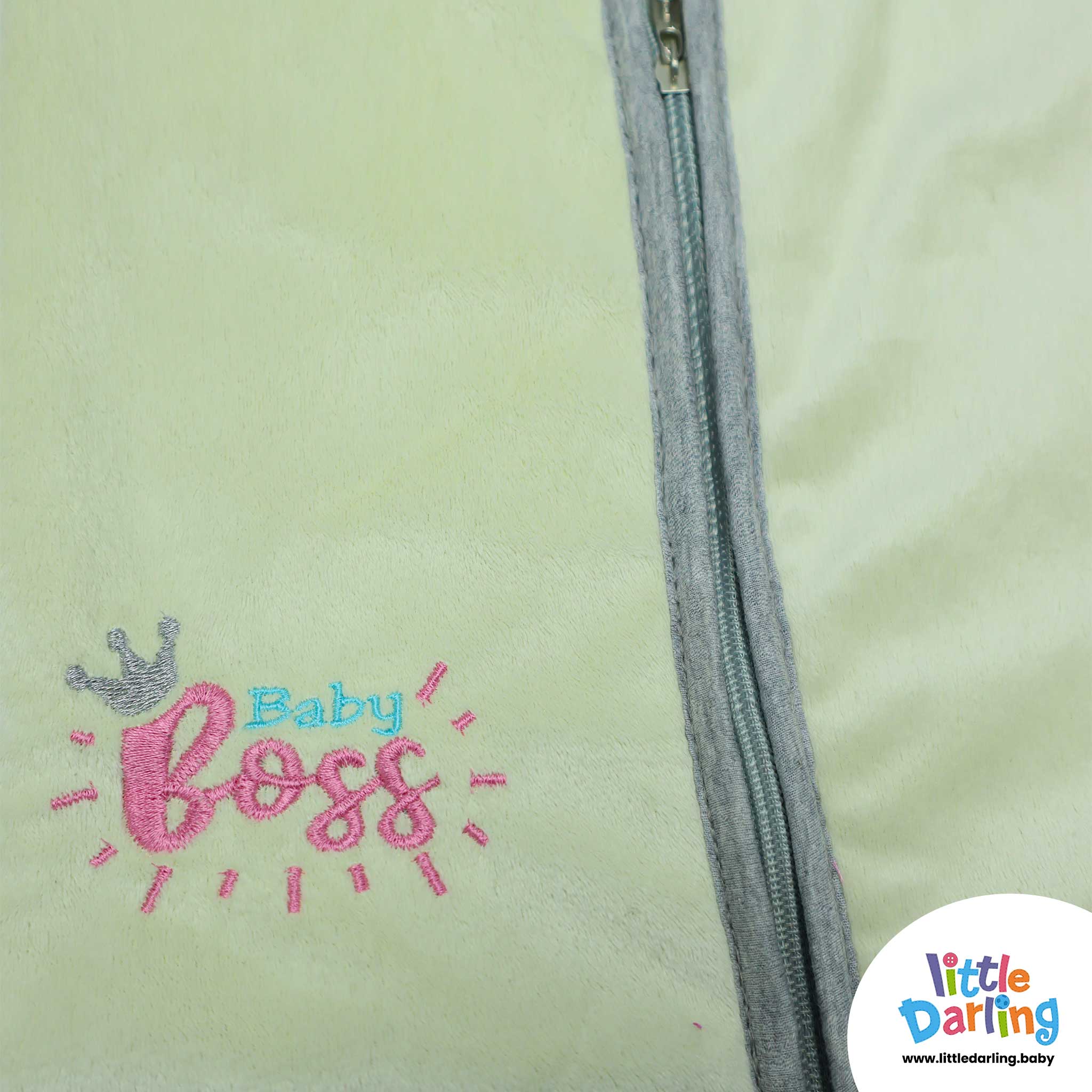 Baby Velour Sleeping Bag Baby Boss Embroidery by Little Darling