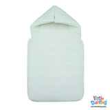 Hooded Carry Nest With Pillow White Color | Little Darling