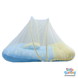 Baby Net Gadda Set Monkey & Cloud Sky Blue Color | Little Darling