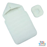Hooded Carry Nest With Pillow White Color By Little Darling