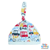 Baby Cap Knotted Truck & Car Print | Little Darling
