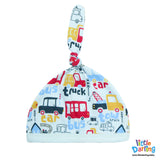Baby Cap Knotted Truck & Car Print | Little Darling