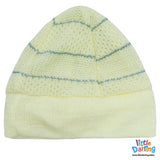 Baby Woolen Cap Grey Strip Off White Color | Little Darling