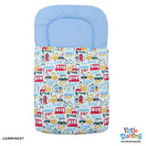 Baby 7 Pcs Gadda Set Truck & Car Print Sky Blue Color | Little Darling