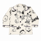 Boys Printed Night Suit Cream & Black
