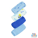 Baby Wash Clothes PK of 4 Shocking Blue Color By Little Darling