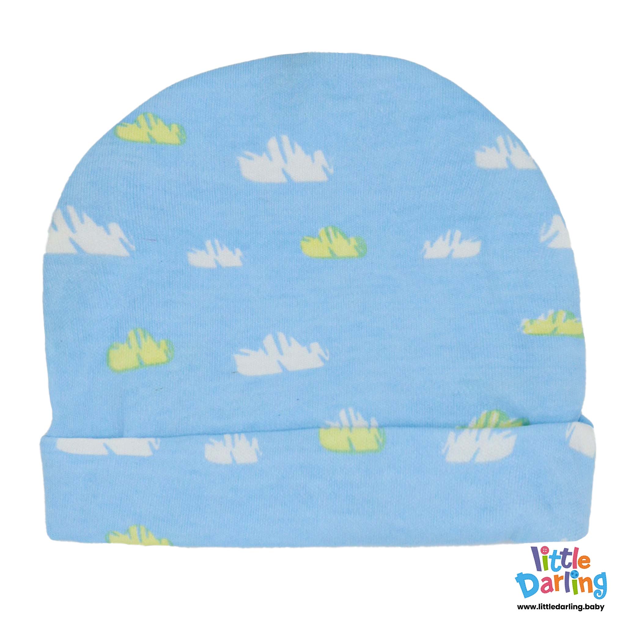 Baby Regular Cap Monkey & Cloud Sky Blue Color by Little Darling