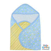 Baby Hooded Wrapping Sheet Monkey & Cloud | Little Darling