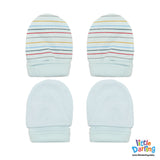 Baby Mittens Pair Pk Of 2 Truck & Car Stripes | Little Darling