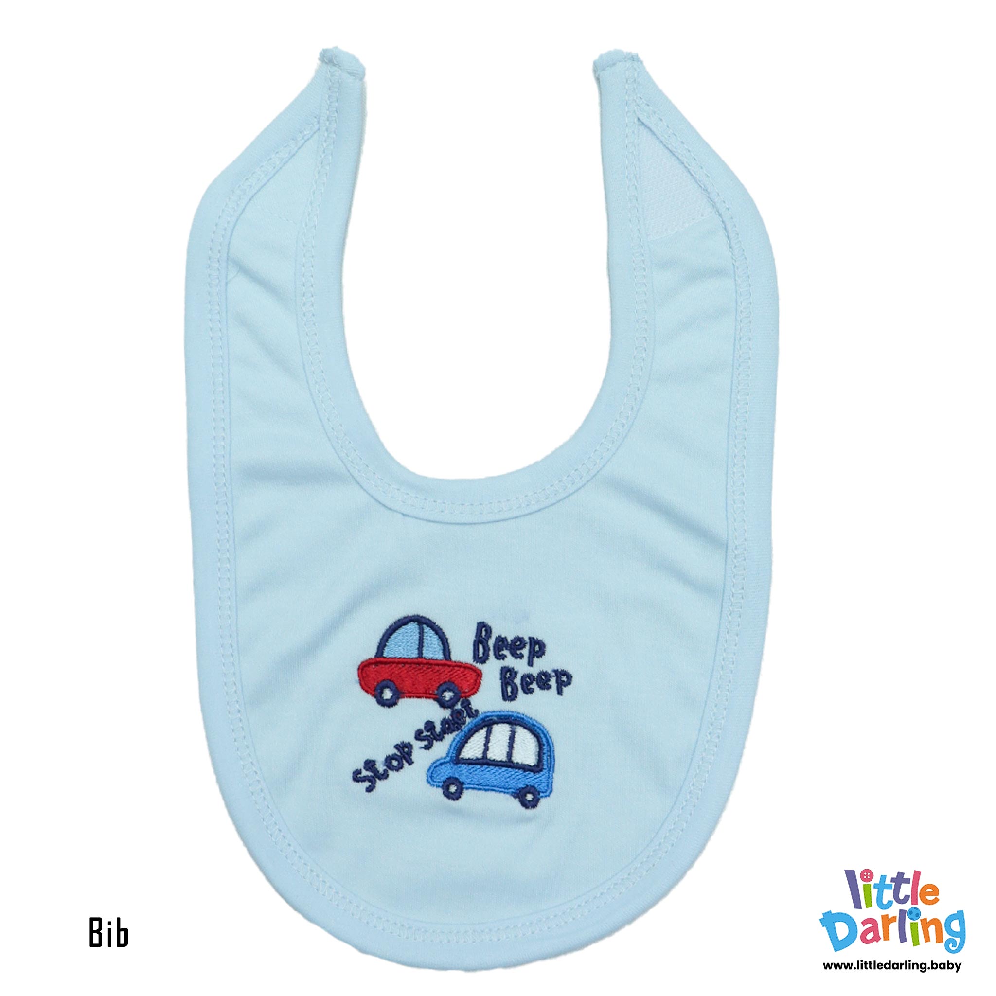 8 Pcs Gift Set Cars Embroidery Sky Blue Color by Little Darling