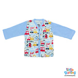 Baby Night Suit Truck & Car Sky Blue Color | Little Darling