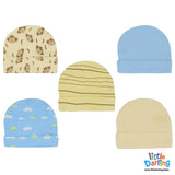 Baby Caps Regular Pk Of 5 Monkey & Cloud | Little Darling