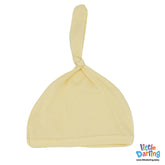 Baby Cap Knotted Monkey & Cloud Lemon Color | Little Darling
