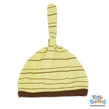 Baby Cap Knotted Monkey & Cloud Stripes Print | Little Darling