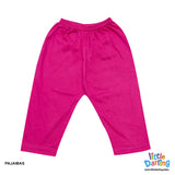 Night Suit With Pajama Star Print Pink Color | Little Darling