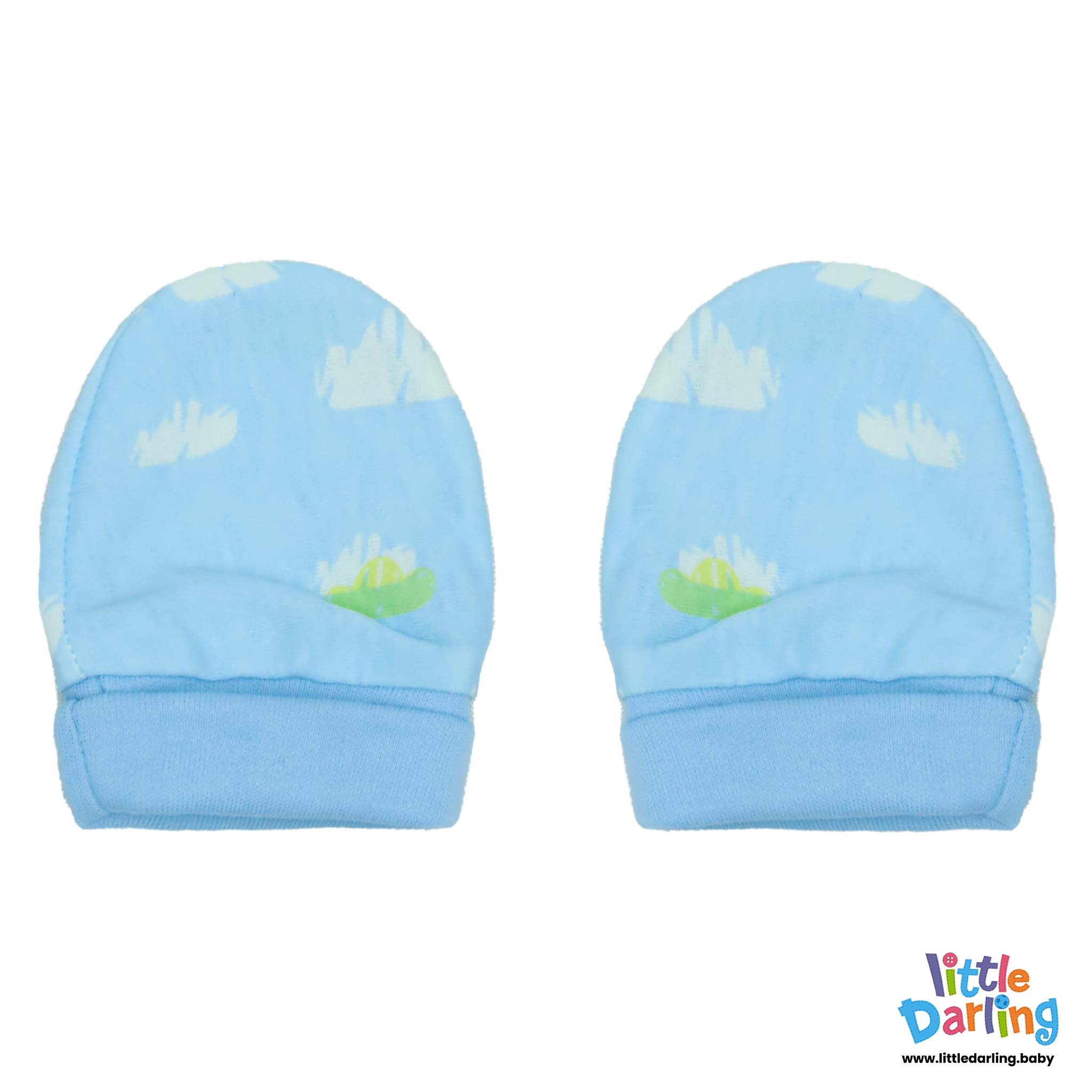 Baby Mittens Pair Pk of 2 Monkey & Cloud by Little Darling