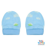 Baby Mittens Pair Pk of 2 Monkey & Cloud | Little Darling