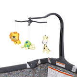 Baby Play Pen Featuring Bassinet and Toy Mobile