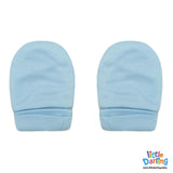 Baby Mittens Pair Pk Of 2 Truck & Car Sky Blue Color | Little Darling