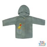 Hooded Jacket Giraffe Embroidery | Little Darling