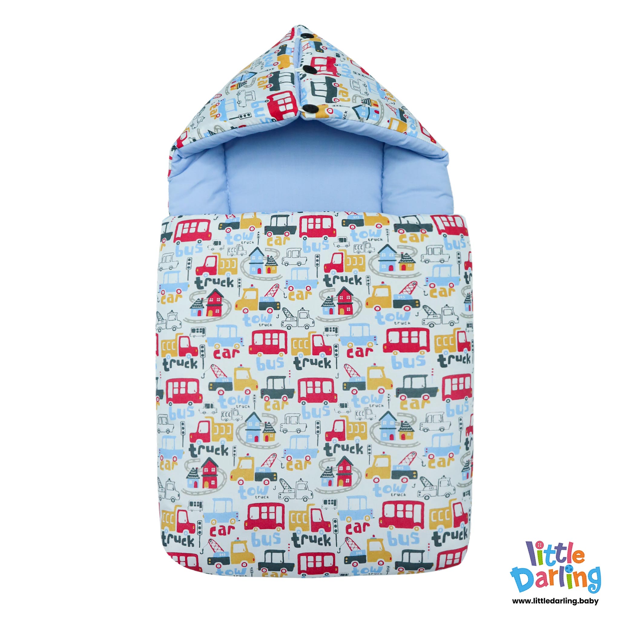 Baby Carry Nest Hooded Truck & Car Sky Blue Color by Little Darling