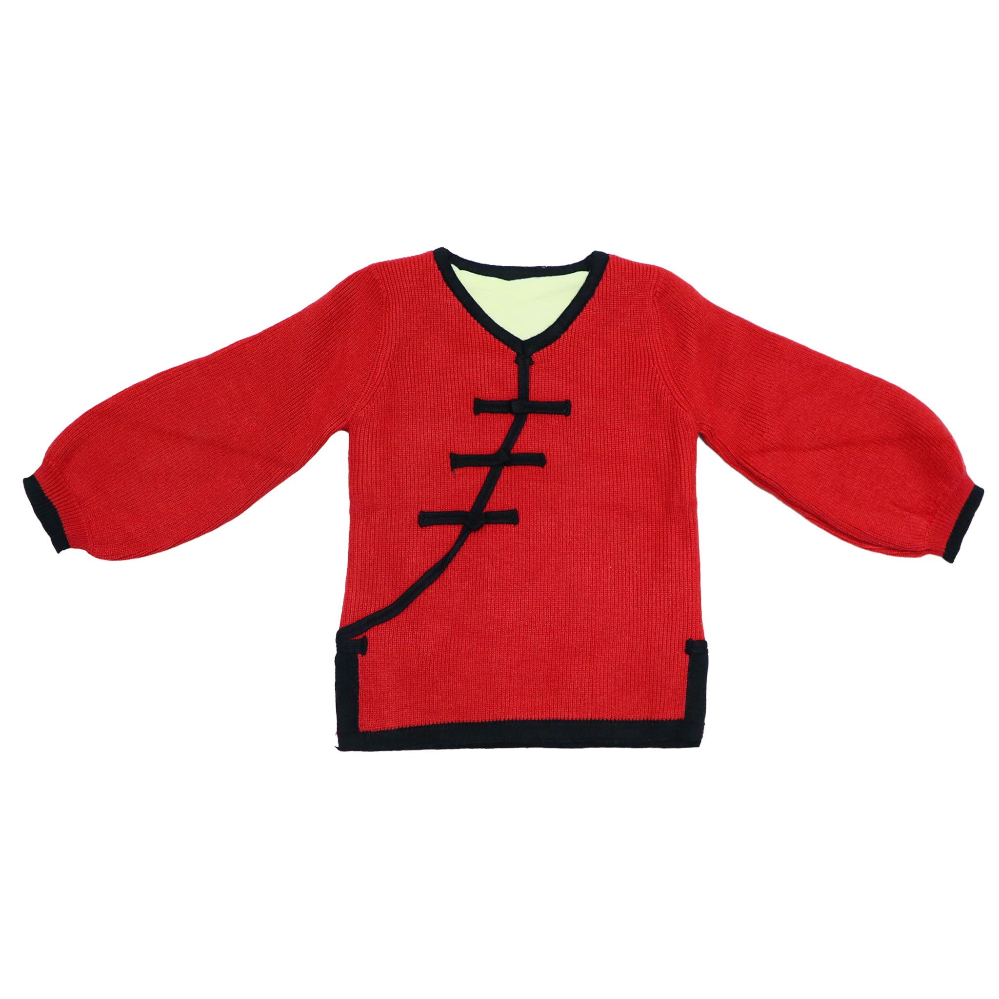Sweater Round Neck Full Sleeve Red Color by Little Darling