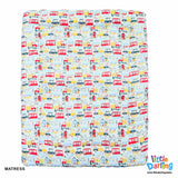 Baby 7 Pcs Gadda Set Truck & Car Print Sky Blue Color | Little Darling