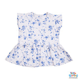 Baby Girls Blue Floral Top & Shorts Set