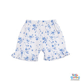 Baby Girls Blue Floral Top & Shorts Set