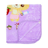 Baby Blanket Bear Character Purple Color