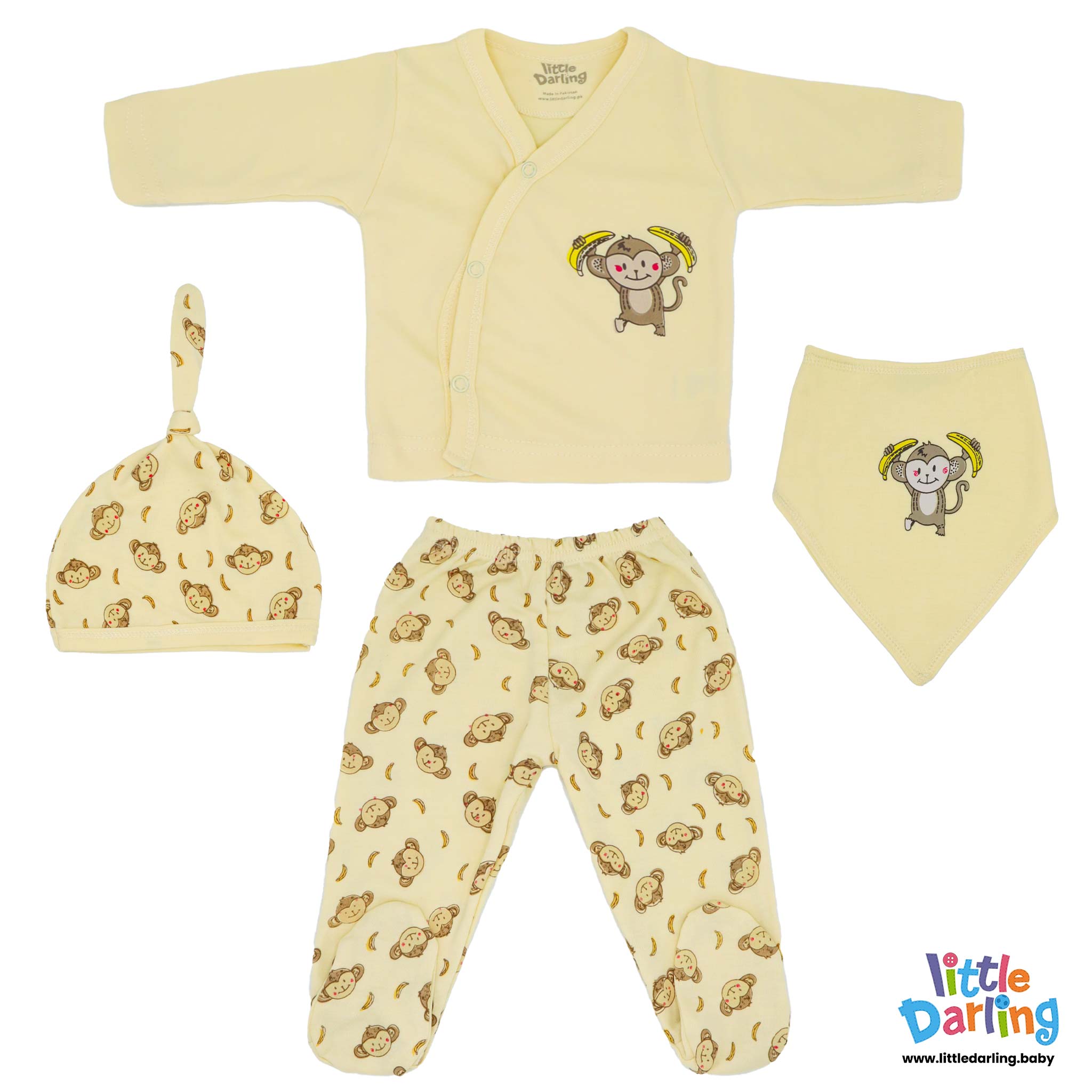4 Pcs Gift Set Monkey & Cloud by Little Darling