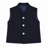 Elegant Boys Navy Blue Formal Waistcoat