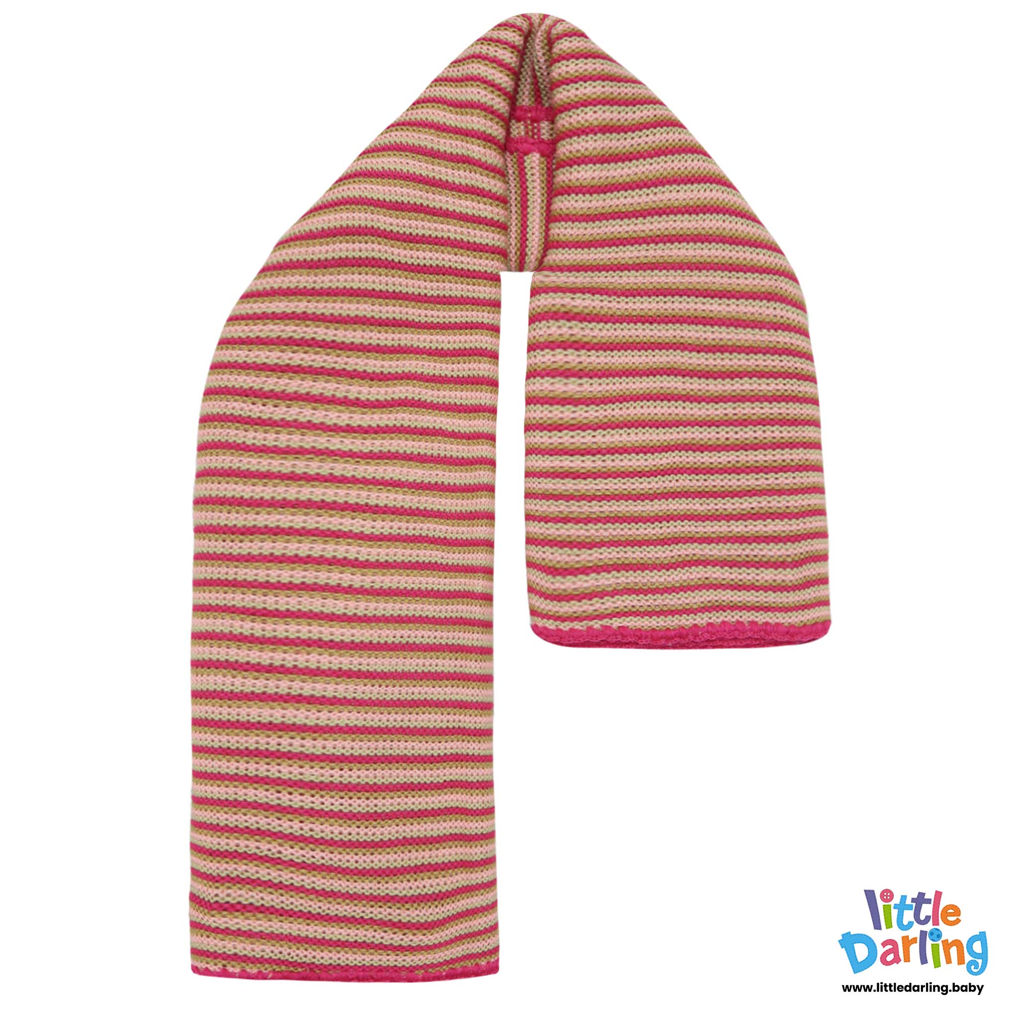 Baby Woolen Wrapper Pink Stripes By Little Darling