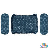 Head Pillow Set PK Of 3 White Dot Print | Little Darling Price in Pakistan