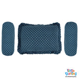 Head Pillow Set PK Of 3 White Dot Print | Little Darling
