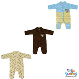 Baby Sleepsuit PK Of 3 Monkey & Cloud | Little Darling