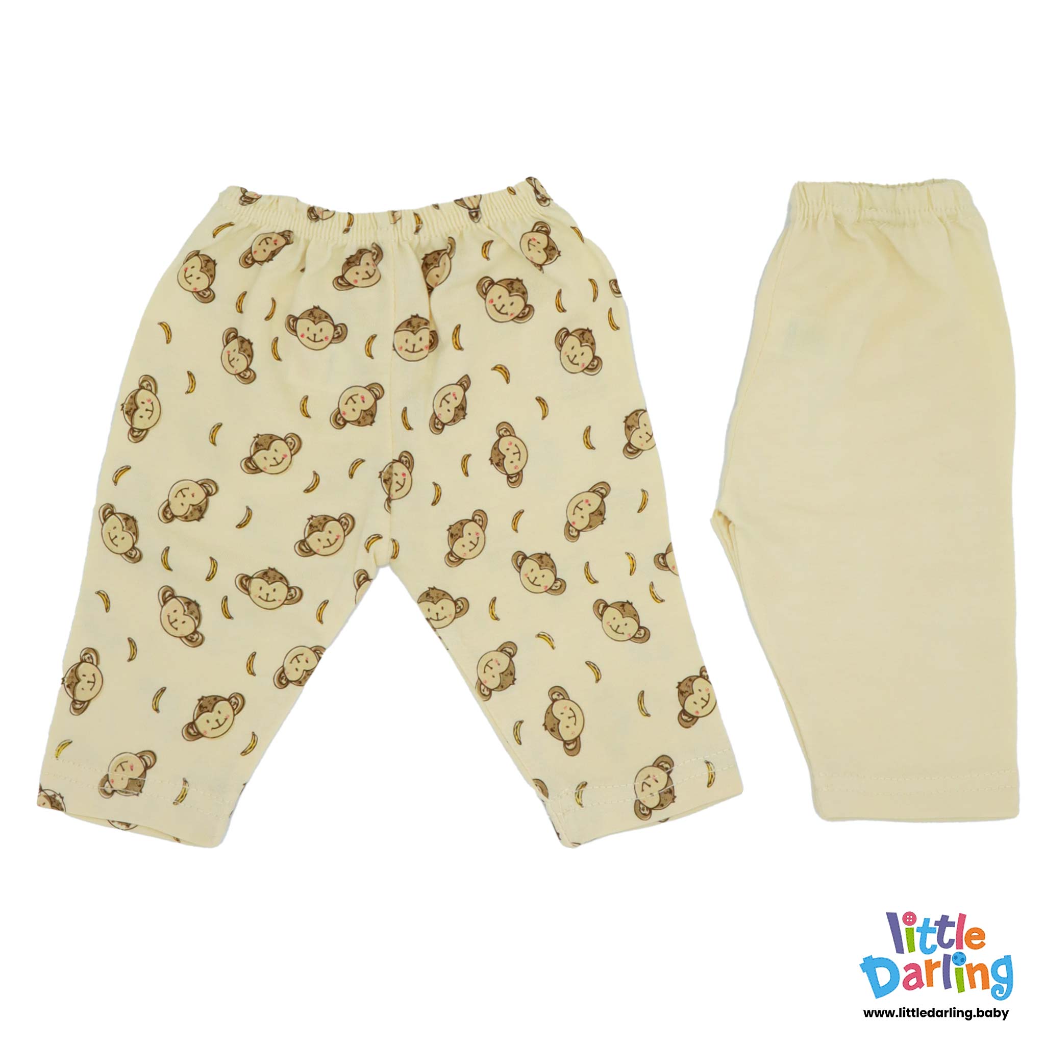 Baby Pajamas Monkey & Cloud Lemon Color by Little Darling