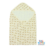 Baby Hooded Wrapping Sheet Monkey Print | Little Darling