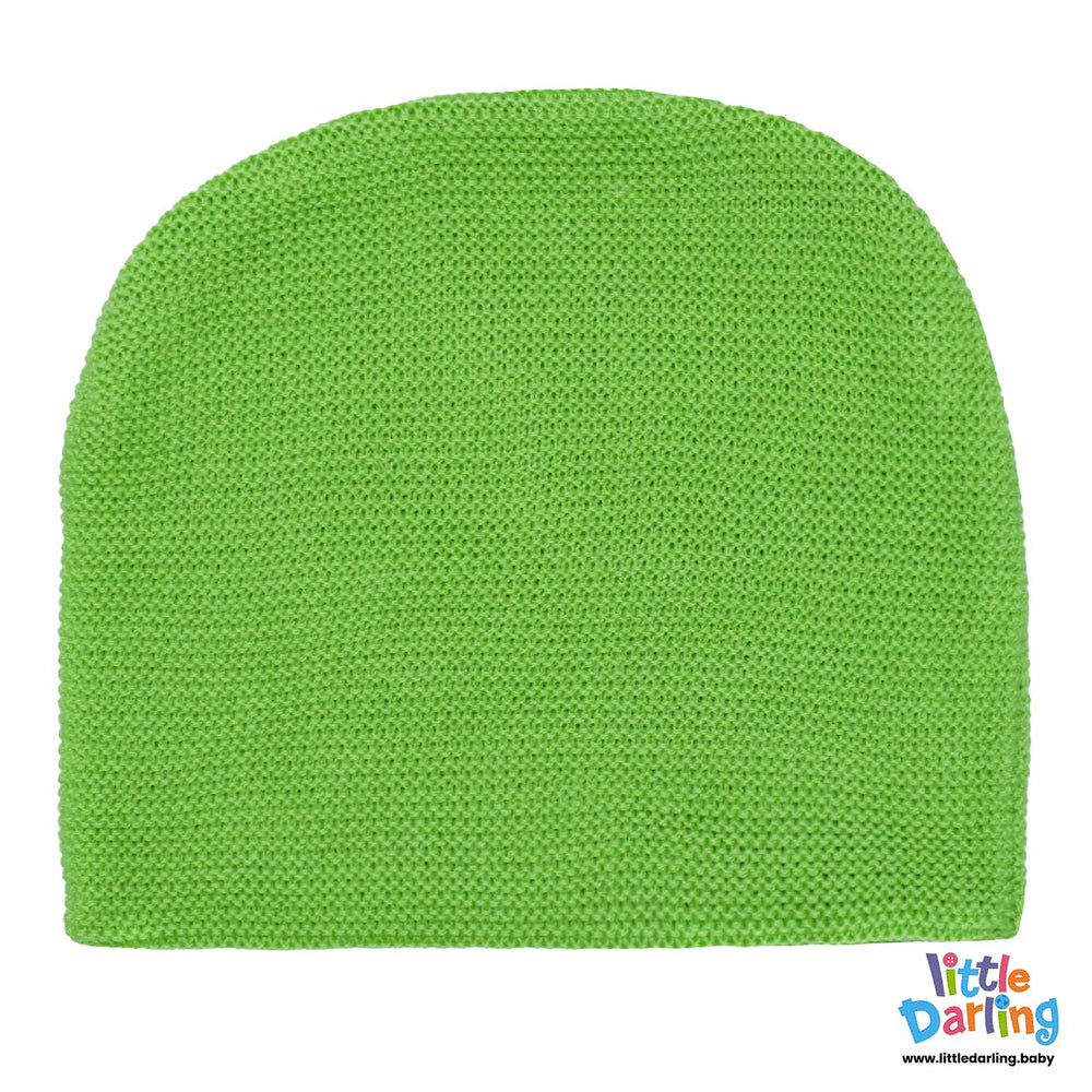 Baby Woolen Cap Green Color By Little Darling