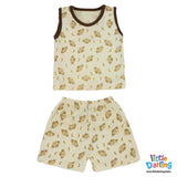 Baby Sando Suit Monkey & Cloud Monkey Print | Little Darling