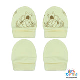 Baby Mittens Pair Pk of 2 Lemon Color | Little Darling