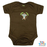Baby Bodysuit Short Sleeves Pk Of 3 Monkey & Cloud | Little Darling